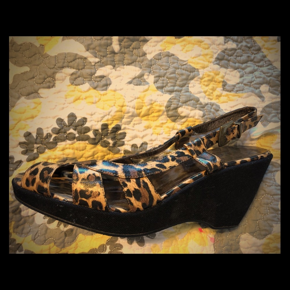Women’s leopard wedges